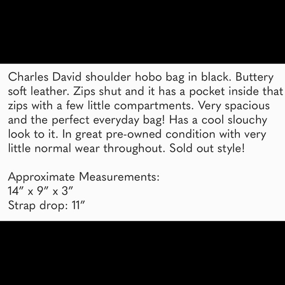 Charles David Marseilles Leather Shoulder Bag Chocolate - Picture 5 of 6